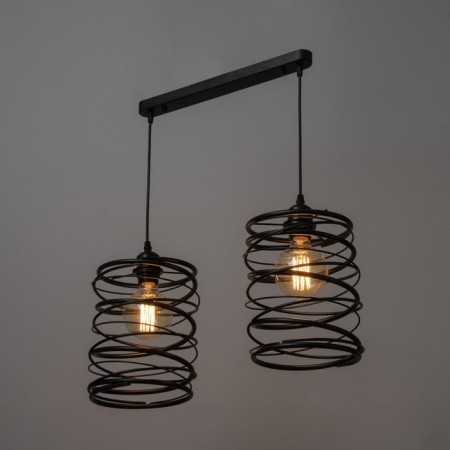 Chandelier "Tornado" 2x60W base: E27 Color: Black-2