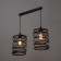 Chandelier "Tornado" 2x60W base: E27 Color: Black