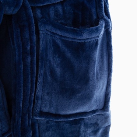 Unisex bathrobe Lovelife "Hygge" color dark blue, One size, microfiber, 100% p/e, 250 g/m2-8