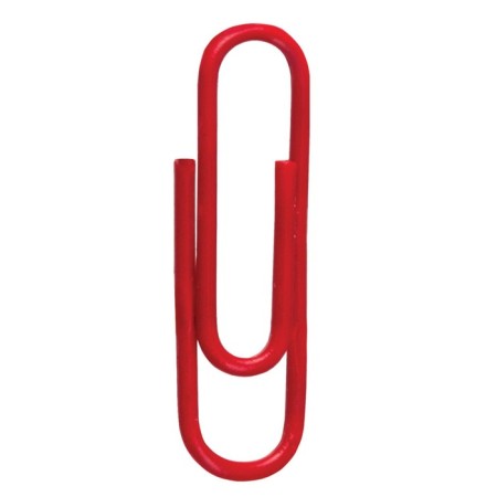 Office paper clips 28 mm color, 70 pcs, staff, cardboard box-1