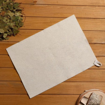 Bath mat for a felt box White, 38 × 52 cm