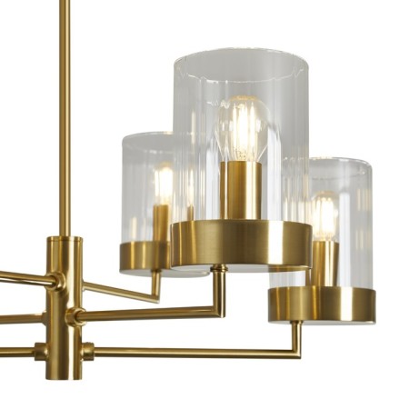 Suspended lamp Freya Fr5426PL-06BS CLIP, 500x500 mm, E14, 6x40W, brass color-2