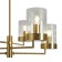 Suspended lamp Freya Fr5426PL-06BS CLIP, 500x500 mm, E14, 6x40W, brass color