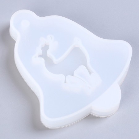 Silicone form universal, suspension "Bell with a deer"-3