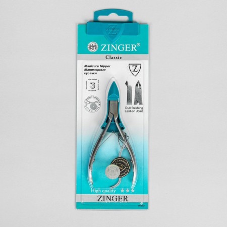 Manicure nippers for cuticle, double spring, 10.5 cm, blade length-6 mm, on the blist, silver color, B-188 (450) -s-s lj-4
