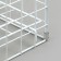 The basket-drill is folding, on wheels, 1 shelf, 60 × 60 × 80 cm, white color
