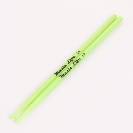 Drum sticks Music Life 5a Green, luminous