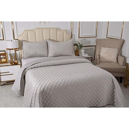 A set with a veil "Nathaniel", size 160x220 cm, 50x70 cm, color light gray-2