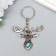 Trick Metal "Deer with turquoise pebble" silver 4x4.8 cm