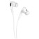 Hoco M1 Pro headphones, wired, vacuum, microphone, jack 3.5, 1.2 m, white