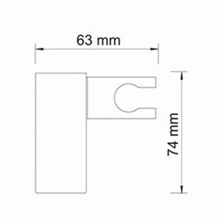 Shower water lodge Wasserkraft A224, rotary, ABS plastic, black-1
