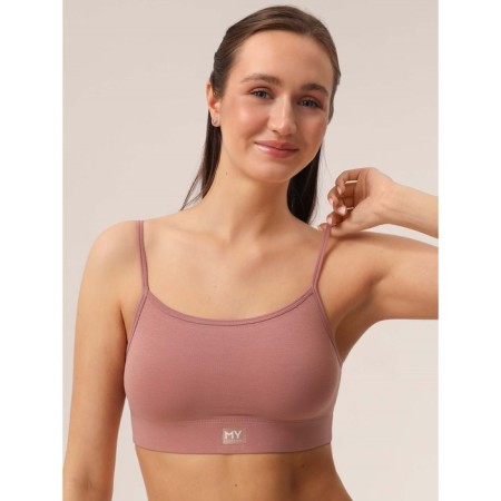 Female top on thin adjustable straps Mirey, size 46, pink color-3