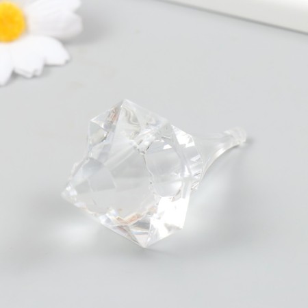 Decor for creativity plastic "Figure icicle, crystal" Transparent 4.1x4.1x8.4 cm-2