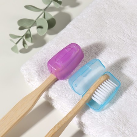 Cap - case for a toothbrush, 2 pcs, 3.8 × 2.2 × 1.8 cm, white color-3