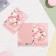 Postcard "Happy Birthday!" Glitter, Congrev, pink background, bouquet, 12.5 x 19.4 cm
