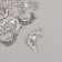 Decor for creativity Metal "Patterned month" silver 2.6x1.5 cm