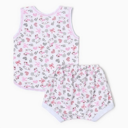 Kit (T -shirt, panties on the diaper) children, white/mice, height 80 cm-3