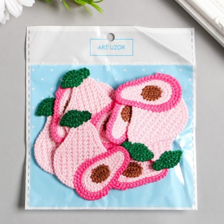 Decor for creativity Textile Embroidery "Pear with half" 5.8x5 cm-2