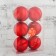 Set of balls plastic D-8 cm, 6 pcs "velvet" red