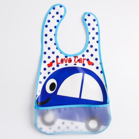 Blory for feeding waterproof on Velcro, for a boy, with a pocket, mix-2