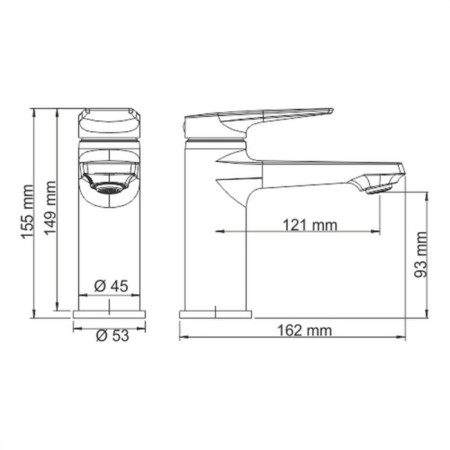 Wasserkraft Glan 6603 shell mixer, single -leaf, excess length 121 mm, black-5