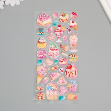 Plastic sticker soft "sweet life" mix 24x10 cm-2