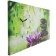 Carty watch is wall-mounted, on canvas, interior, silent "flowers and stones", 40 x 76 cm