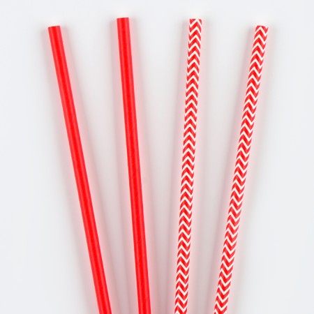 Assortment cocktail tubes, set 12 pcs., Red color-2