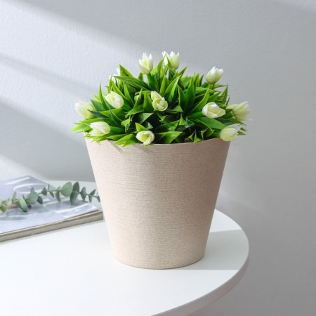 Kashpo with an insert "Pino Eco", 3 l, d = 19 cm, ivory color