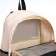 Young backpack from textiles on lightning, 3 pockets, beige color