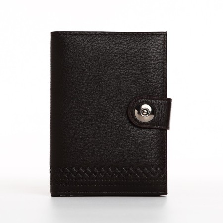 Cover on the magnet, for auto documents and passports, brown color