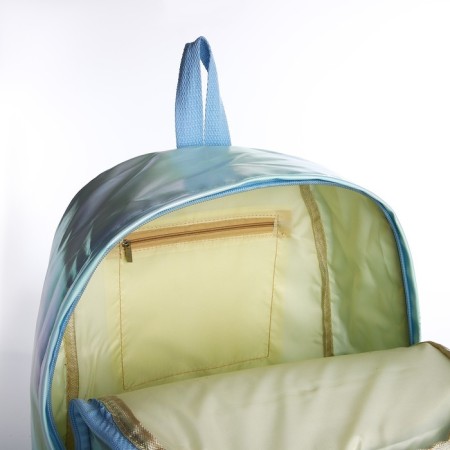 Youth backpack on lightning from textiles, blue color-5