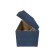 Puff with a lid and weighting, 800 × 400 × 420 mm, Vital velor, Ocean color