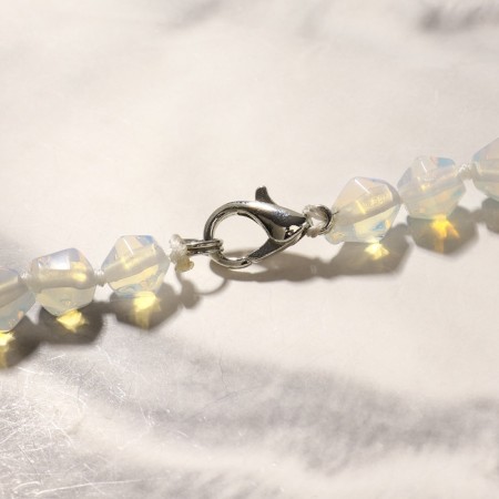Beads "Moonstone" rhombus, 45 cm-2