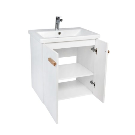 Viant Viant "Munich" 2 sashes, 430x560x620 mm, suspended, white, with a COMO 60 sink-2