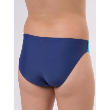Swimming trunks for boys, height 110-116 cm, dark blue color, blue-1