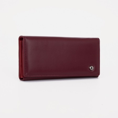 Women's wallet on a magnet, burgundy color