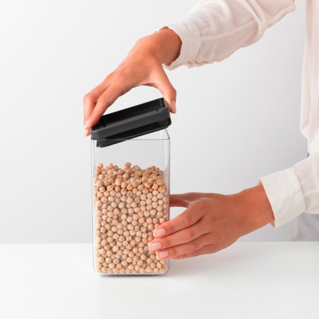 Rectangular container Brabantia Tasty+, dark gray color, 1.6 liters-4