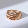 Ring "Skeleton" brush, color gold, dimensionless