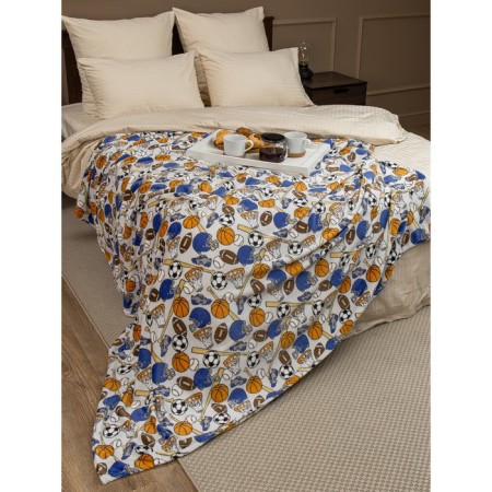 Texrepublic blanket, size 150x200 cm, blue color-4