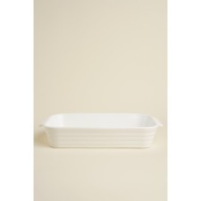 Baking form of heat -resistant ceramics of the Bruno Daulaan, 2.5 l, 36 × 20.5 × 6.5 cm, white color