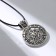 Piece on the lace "Star in the Circle", color black silver on a black lace, 42 cm