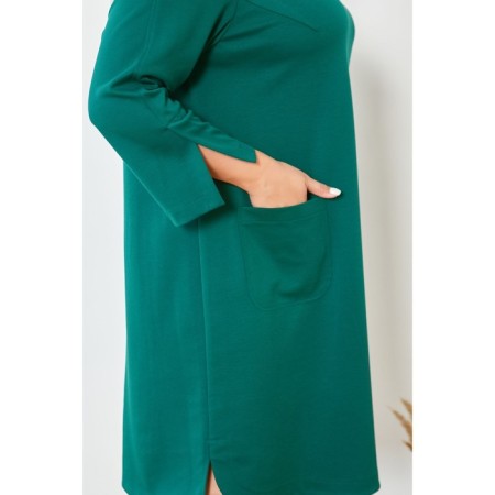 Women's dress, size 64, green color-4