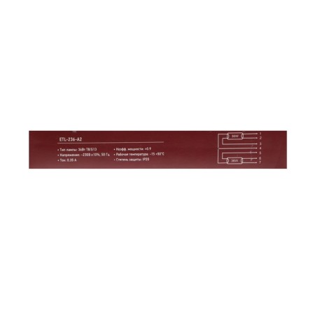 Epra for fluorescent lamps In Home ETL-236-A2, 2x36 W, T8/G13-6