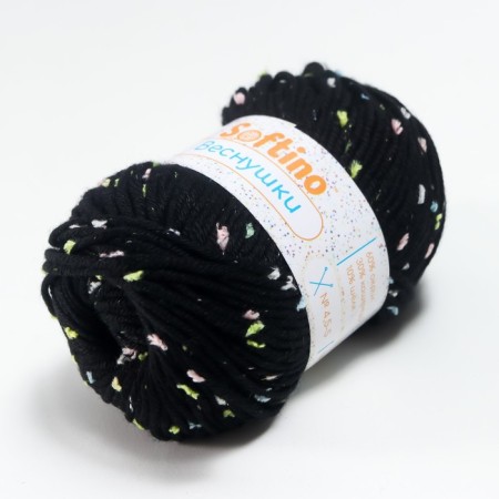 Yarn 60% acrylic, 30% cashmere, 10% silk "spring" 50 g 80 m color 20V black-1