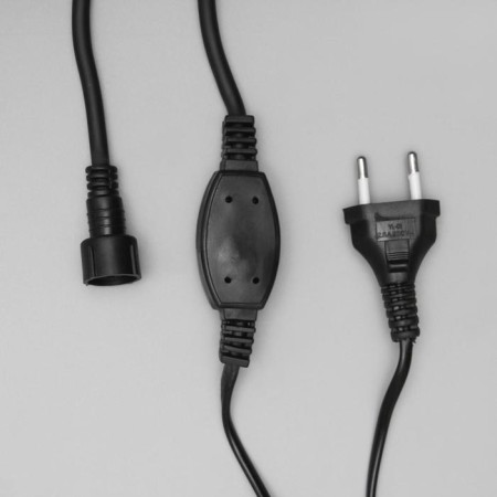 Power cord for UMS garlands up to 3,000 LEDs, 3W, dark thread, 300 cm, 220 V