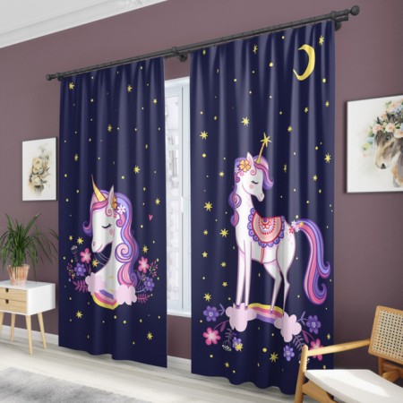 Set of curtains 145x260cm-2pcs, diz. 068, Gabardin, p/e 100%
