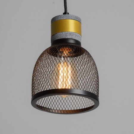Denver lamp E27 40W black and gold 15x15x24-174cm-2