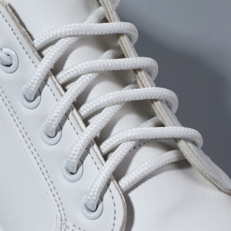 Shoes for shoes, steam, round, 4 mm, 110 cm, packing 25 pcs, white color-1