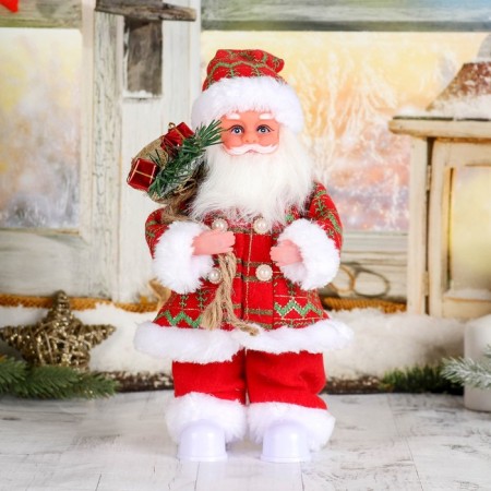 Santa Claus "Fit Cap with Gifts" moves, with backlight, 28 cm
